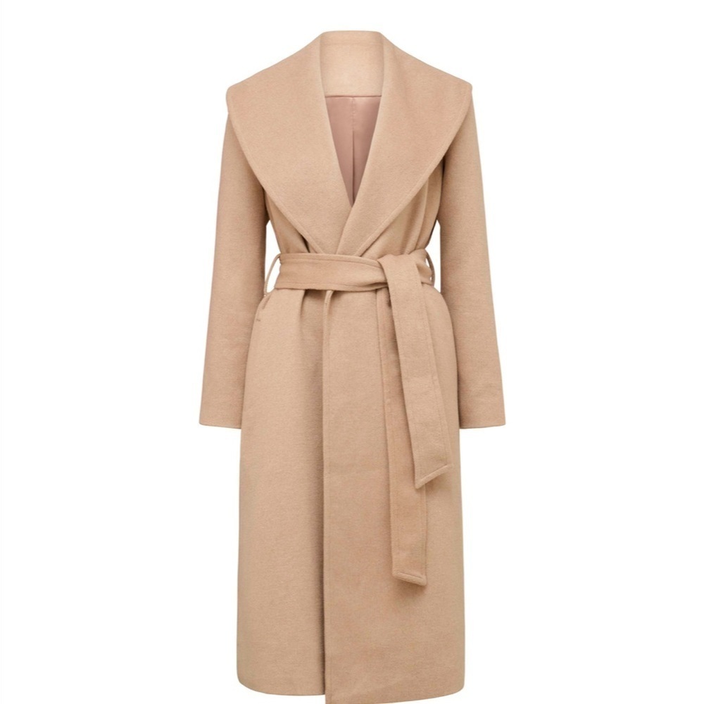 EVER NEW Sz 12P Amy Shawl Collar Wrap Coat Luxury Wool Blend Lined NEW WITH TAG - Picture 4 of 16